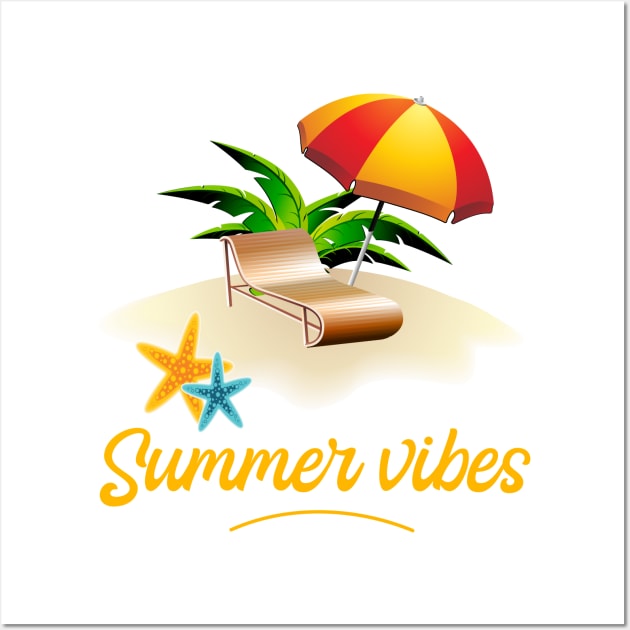 Summer Vibes - Summer Chilling - Beach Vibes Wall Art by Elitawesome